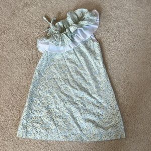 Ruffle Floral One Shoulder Asymmetrical Dress